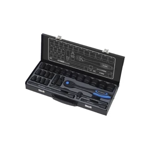جعبه بکس فشار قوی هیوندای مدل HT-9126 مجموعه 26 عددی