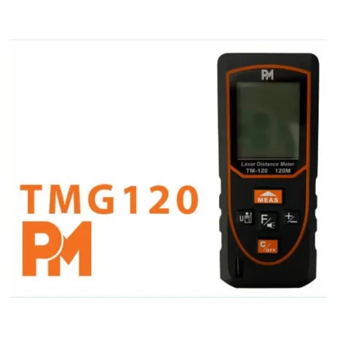 متر لیزری 120 متری با خطوط قرمز پی ام مدل TMG120